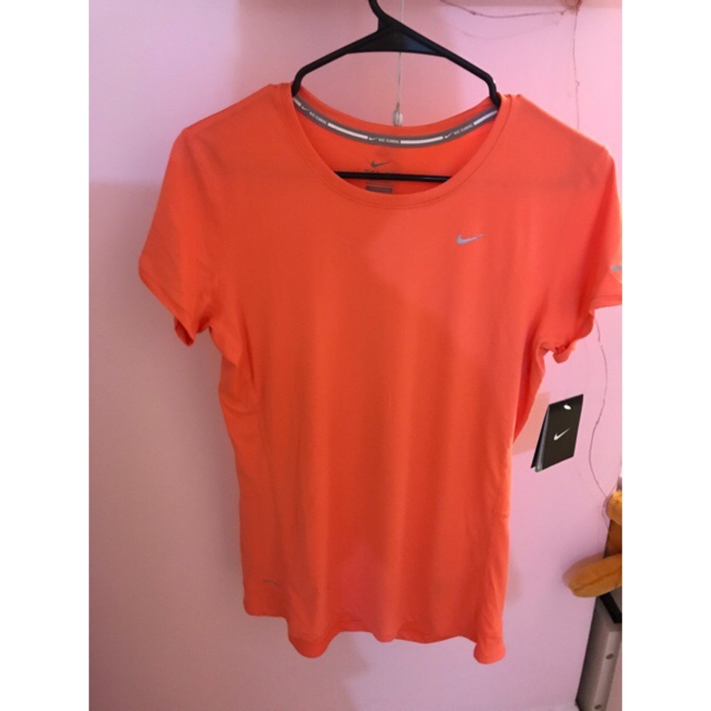 Orange Nike workout tee